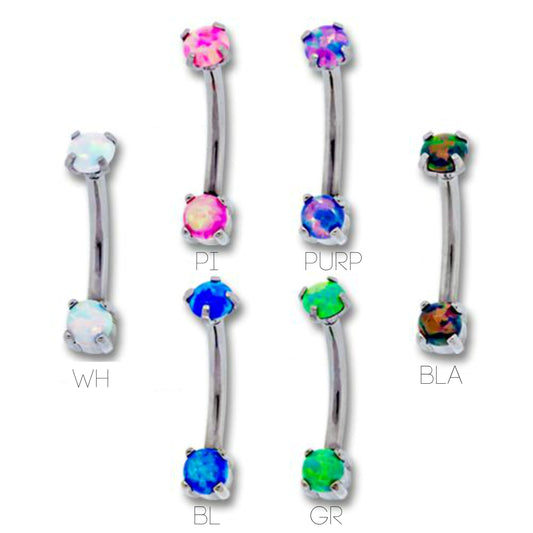 Prong Opal Curved Barbell